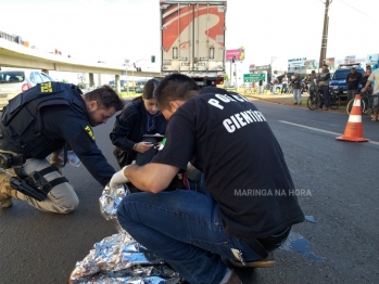 foto de Motociclista morreu após ser atropelado por carreta na Avenida Colombo, entre Sarandi e Maringá