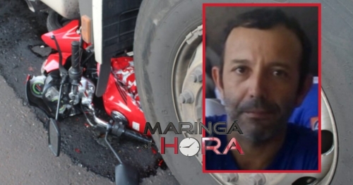 Motociclista morreu após ser atropelado por carreta na Avenida Colombo, entre Sarandi e Maringá