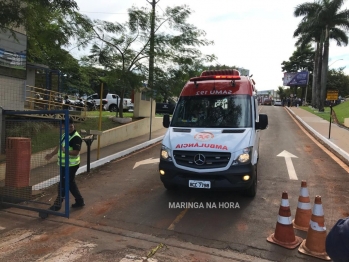 foto de Três pessoas ficam feridas após queda de laje no interior de uma instituição de ensino superior em Maringá