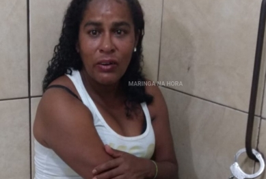 foto de Mulher é presa ao tentar esfaquear policial militar em Maringá 