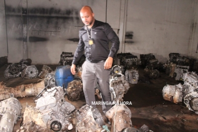 foto de Polícia Civil encontra galpão com mais de 150 motores e câmbios de origem suspeita em Maringá