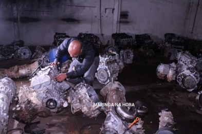 foto de Polícia Civil encontra galpão com mais de 150 motores e câmbios de origem suspeita em Maringá