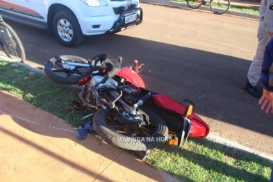 foto de Motociclista sem habilitação quase tem parte da perna amputada em acidente de trânsito em Sarandi