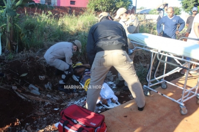 foto de Motociclista sem habilitação quase tem parte da perna amputada em acidente de trânsito em Sarandi