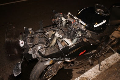 foto de Motociclista com CNH suspensa bate moto de alta cilindrada em Maringá