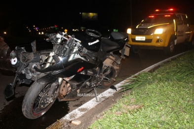 foto de Motociclista com CNH suspensa bate moto de alta cilindrada em Maringá