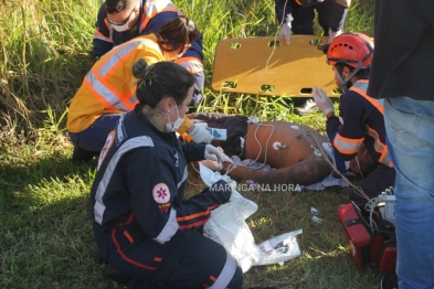 foto de Jovem de 24 anos é entubado após queda de moto na rodovia BR-376 entre Iguatemi e Maringá