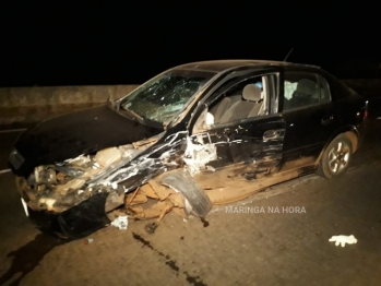 foto de Motorista na contramão provoca acidente grave na rodovia no perímetro urbano de Paiçandu, duas mulheres ficaram feridas. O motorista fugiu do local