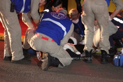 foto de Motorista de carro avança preferencial e atropela casal de moto em Maringá