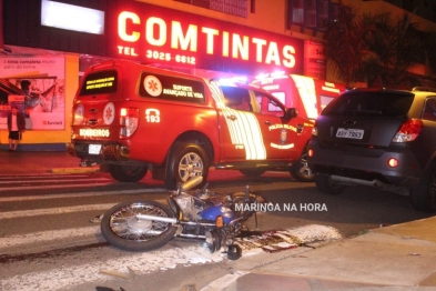 foto de Motorista de carro avança preferencial e atropela casal de moto em Maringá