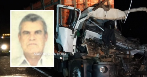 Motorista de caminhão morre ao bater em traseira de carreta na BR-376 em Mandaguari