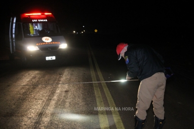 foto de Motorista fica ferida em batida entre carro e carreta na PR-323 entre Paiçandu e Água Boa