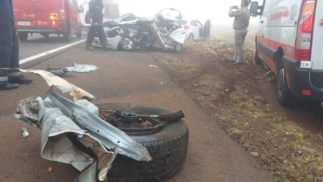 foto de Grave acidente com viatura da PRE deixa uma pessoa morta na BR 163 na região Oeste do Paraná 