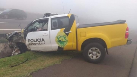 foto de Grave acidente com viatura da PRE deixa uma pessoa morta na BR 163 na região Oeste do Paraná 