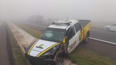 foto de Grave acidente com viatura da PRE deixa uma pessoa morta na BR 163 na região Oeste do Paraná 