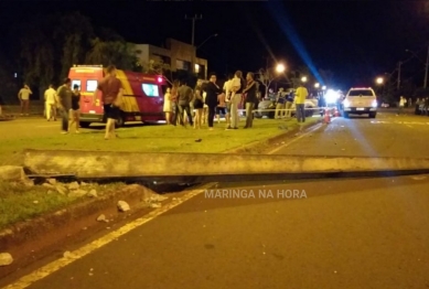 foto de Motorista morre após ser ejetado de carro em capotamento na Avenida Pedro Taques em Maringá