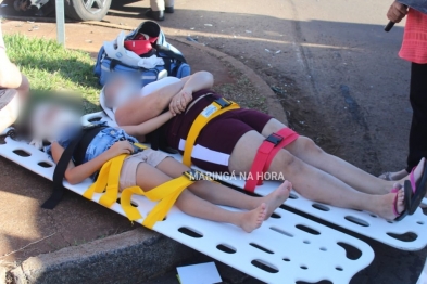 foto de Acidente em Maringá deixa 5 feridos, entre eles bebê de 1 anos e 5 meses