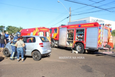 foto de Acidente em Maringá deixa 5 feridos, entre eles bebê de 1 anos e 5 meses