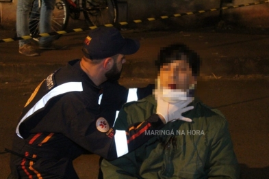 foto de Colisão entre motos deixa duas pessoas feridas em Maringá