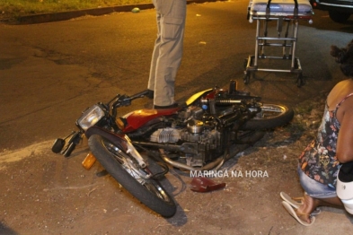 foto de Colisão entre motos deixa duas pessoas feridas em Maringá