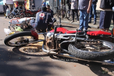 foto de Idoso de 88 anos é atropelado por moto no centro de Paiçandu