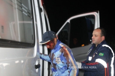 foto de Carro capota e atinge ciclista no início da duplicação da rodovia em Paiçandu