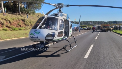 foto de Idoso é socorrido de helicóptero após atropelamento na BR-376 em Mandaguaçu