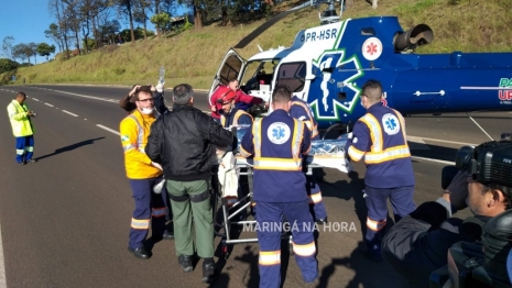 foto de Idoso é socorrido de helicóptero após atropelamento na BR-376 em Mandaguaçu