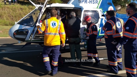 foto de Idoso é socorrido de helicóptero após atropelamento na BR-376 em Mandaguaçu