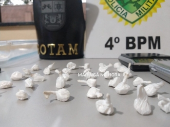 foto de Em abordagem equipe ROTAM apreende cocaína em Paiçandu, dois foram presos