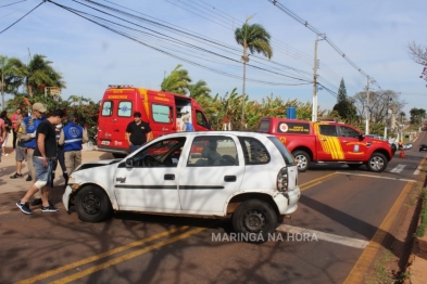 foto de Seis pessoas ficam feridas em acidente entre dois carros em Maringá