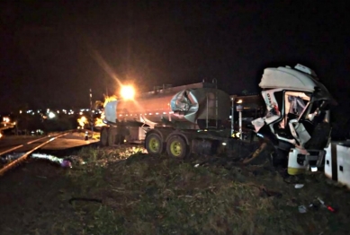 foto de PRF registra mais um acidente com trem em Jandaia do Sul 