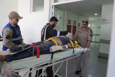 foto de Pintor sofre ferimentos graves ao cair de escada em Sarandi