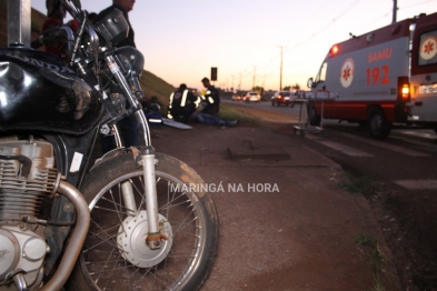 foto de Jovem motociclista sofre fratura de fêmur em acidente na marginal da PR-323 entre Maringá e Paiçandu