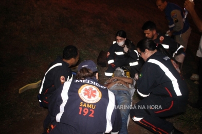 foto de Jovem motociclista sofre fratura de fêmur em acidente na marginal da PR-323 entre Maringá e Paiçandu