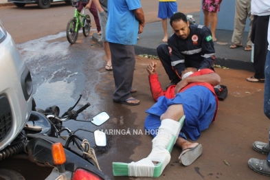 foto de Motociclista fica ferido após acidente em Paiçandu