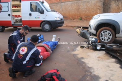 foto de Motociclista fica ferido após acidente em Paiçandu