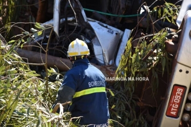 foto de Ao desviar de buraco motorista tomba caminhão e morre na hora