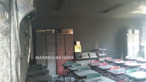 foto de Sarandi  - Suposto incêndio criminoso em escola municipal 