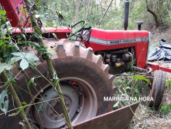 foto de PC de Mandaguaçu recupera trator roubado 