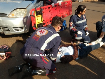 foto de Motociclista fica ferida ao ser fechada por veículo em Paiçandu