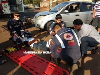 foto de Motociclista fica ferida ao ser fechada por veículo em Paiçandu