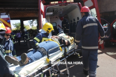 foto de Motorista fica ferida após carro despencar de viaduto em Maringá