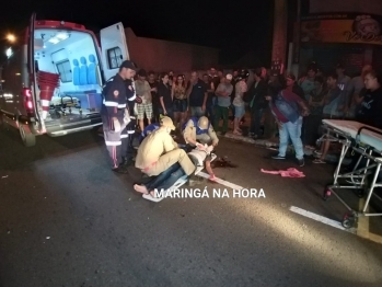 foto de Jovem de 18 anos sofre ferimentos graves após ser atropelada por moto em Maringá