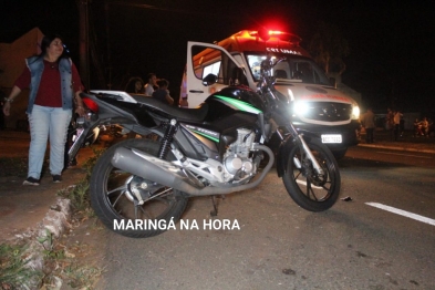 foto de Jovem de 18 anos sofre ferimentos graves após ser atropelada por moto em Maringá