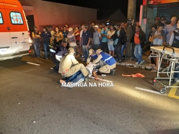 foto de Jovem de 18 anos sofre ferimentos graves após ser atropelada por moto em Maringá