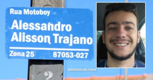 Nome de rua em Maringá eterniza motoboy vítima da imprudência no trânsito