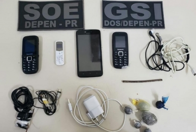 foto de Agentes do DEPEN apreendem celulares e drogas em unidades prisionais de Maringá