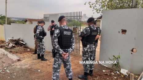 foto de PC e PM realizam operação no Conjunto Santa Felicidade em Maringá