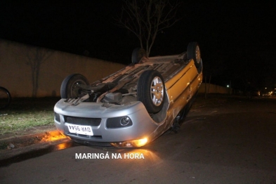 foto de Casal fica ferido em capotamento registrado na zona sul de Maringá